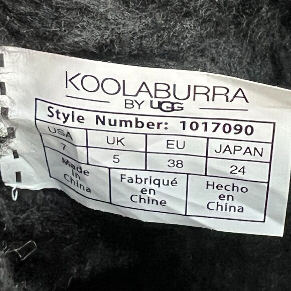 Koolaburra by UGG Koola Short Black Suede Fur Boots Womens Size 7 - Picture 10 of 10